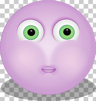 Smiley Cartoon Purple PNG