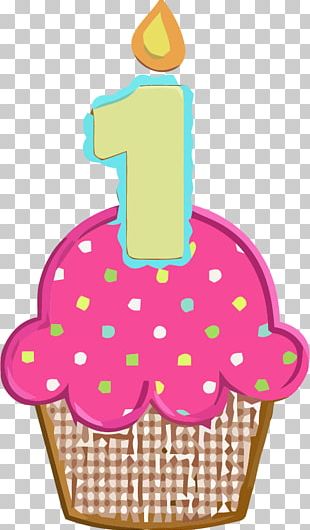 pink birthday cupcake clip art