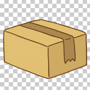 Cartoon - Sealed Cardboard Shipping Box Illustration PNG