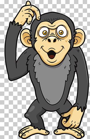 Cartoon Ape Monkey Illustration PNG