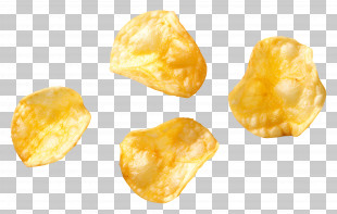 Potato Chip - Scattered Golden Potato Chips PNG
