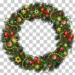 Rudolph Christmas Wreath PNG