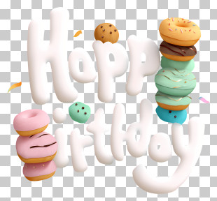 Happy Birthday - Happy Birthday With Donuts PNG