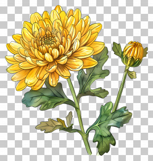 Yellow Chrysanthemum - Yellow Chrysanthemum Flower PNG