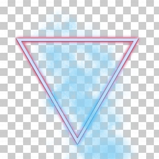 Pink Line Triangle Heart Glass PNG