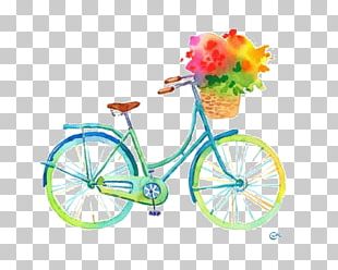 Bicycle Vintage Clothing Watercolor Painting Png, Clipart, Bicycle 