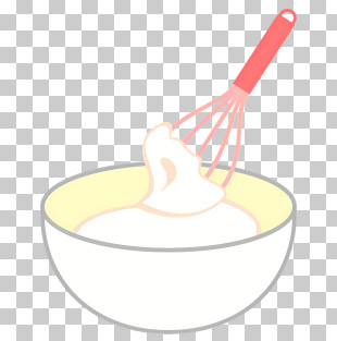 Icon - Bowl With Cream And Whisk Illustration PNG