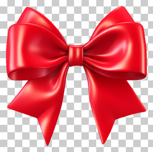 Red Ribbon - Elegant Red Ribbon Bow Illustration PNG