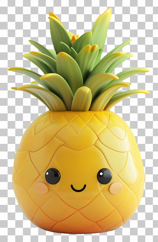 Pineapple - Cute Smiling Pineapple PNG