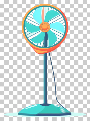 Stand Fan - Cartoon Standing Fan PNG