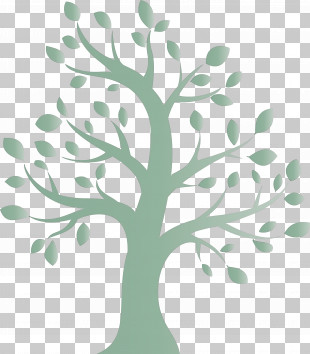 Green Tree Leaf Branch Plant PNG