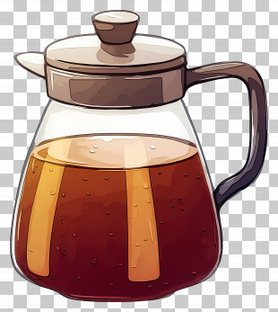 Coffee Pot - Teapot With Brewed Tea Illustration PNG