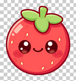 Cute Red Tomato Character PNG