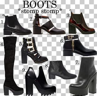 Motorcycle Boot Riding Boot High-heeled Shoe PNG