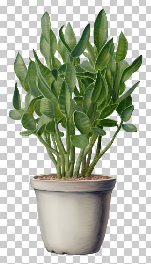 Small Plant - Green Potted Indoor Plant PNG