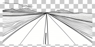 Road - Minimalist Road Perspective Illustration PNG
