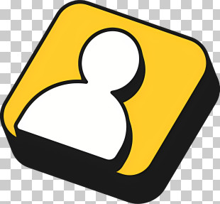 Object Image Visibility Yellow Square Black Text Person Silhouette PNG