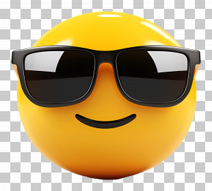 Sunglasses Emoji - Cool Smiley Wearing Sunglasses PNG