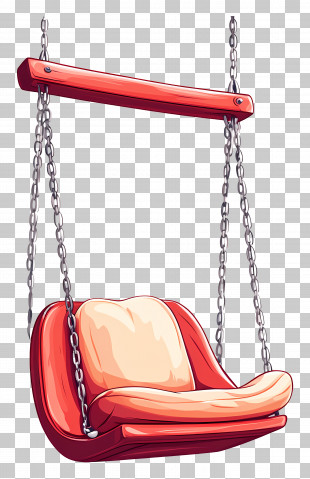 Swing Chair - Red Swing Seat PNG