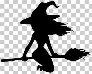 Witchcraft Halloween Silhouette PNG, Clipart, Art, Black And White ...