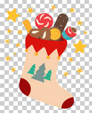 Christmas Stocking - Christmas Stocking Full Of Candy PNG