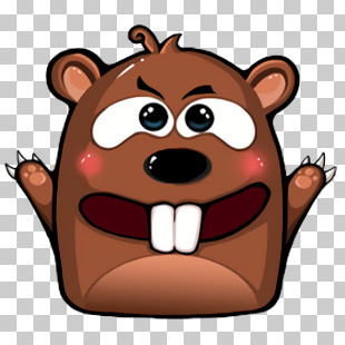Bear Logo - Cute Cartoon Beaver With Big Teeth PNG