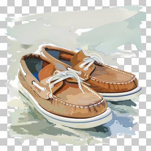 Boat Shoes - Brown Casual Boat Shoes PNG