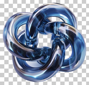 Rope Knot Shape - Blue Intertwined Knot PNG