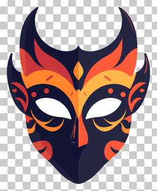 Halloween Mask - Devil Mask For Halloween PNG