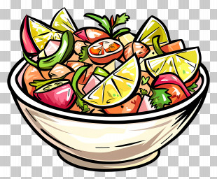 Ceviche - Colorful Salad In A Bowl PNG