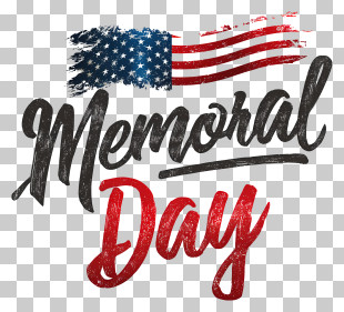 Memorial Day Text - Memorial Day Flag With Text PNG