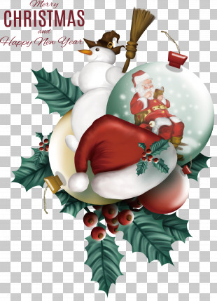 Merry Christmas Happy New Year PNG, Clipart, Christmas Day, Cut Flowers