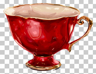 Cup - Illustration Of A Red Teacup PNG