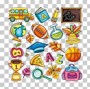 School Supplies Cartoon PNG