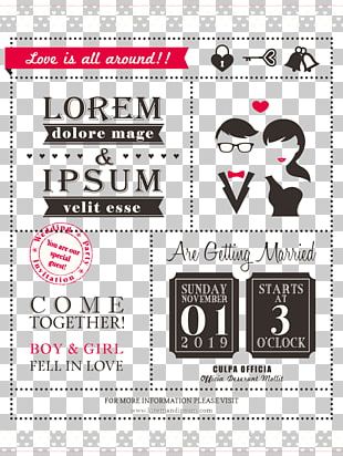 Wedding Invitation Save The Date Illustration PNG