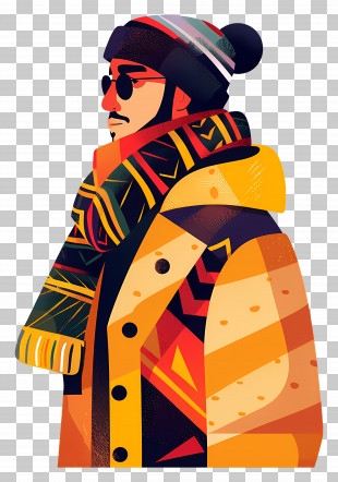 Man Winter - Stylish Man In Winter Clothes PNG