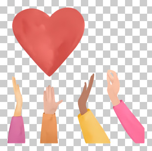 Love - Hands Reaching Towards A Heart Symbol PNG