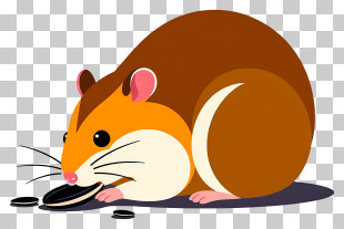 Chubby Hamster With Coin PNG
