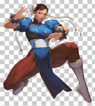 Chun Li - Female Martial Artist In Action Pose PNG