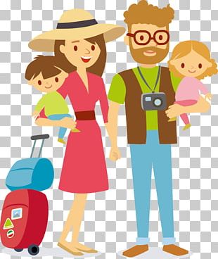 Family Travel Illustration PNG, Clipart, Art, Baggage, Cartoon, Cartoon ...