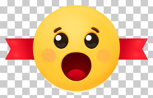 Ribbon - Surprised Emoji With Red Ribbon PNG