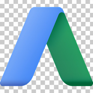 Google Adwords Logo - Blue And Green Ribbon Logo Design PNG