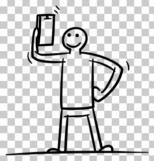 Stick Figure - Stick Figure Taking Selfie PNG