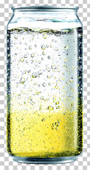 Sparkling Water - Soda Can With Bubbles PNG