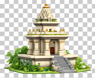 Minecraft Hindu Temple - Small Pixel Shrine With Steps PNG