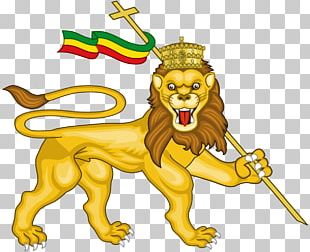 Lion Of Judah Ethiopia Kingdom Of Judah Rastafari PNG, Clipart, Animals ...