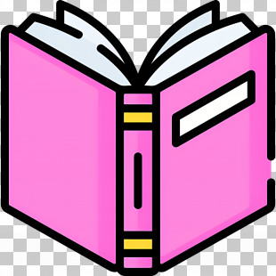 Open Book - Pink Book Illustration In Flat Style PNG
