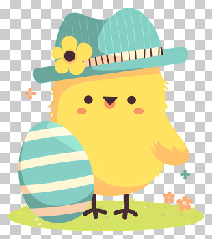Easter Chick - Easter Chick With Egg PNG