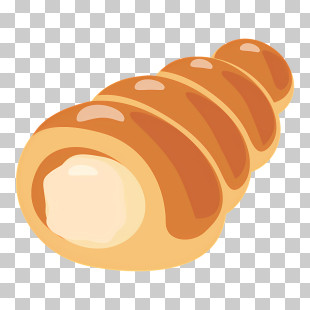 Food - Cream-Filled Bun With Glossy Top PNG