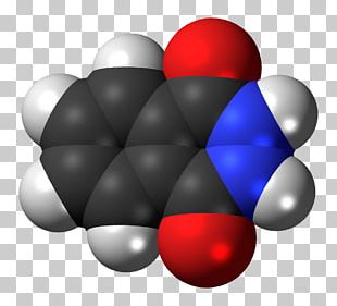 Space-filling Model Tetracene Molecule Pyrazine Ball-and-stick Model PNG